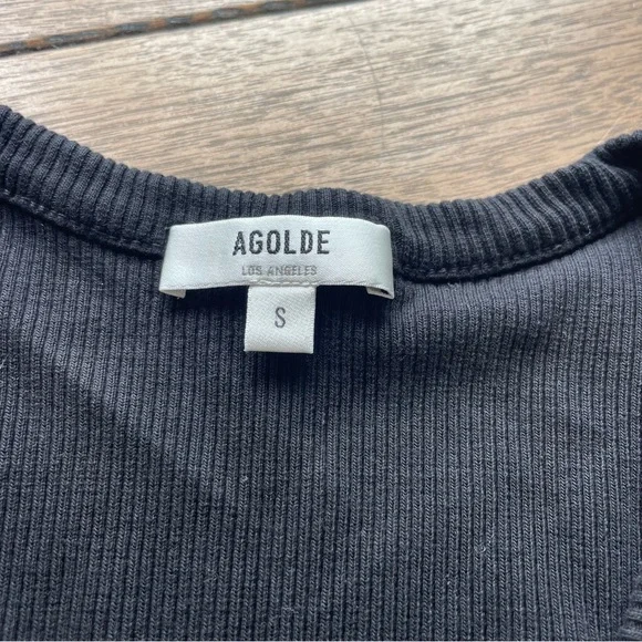AGOLDE Poppy Tank in Black - Picture 7 of 9